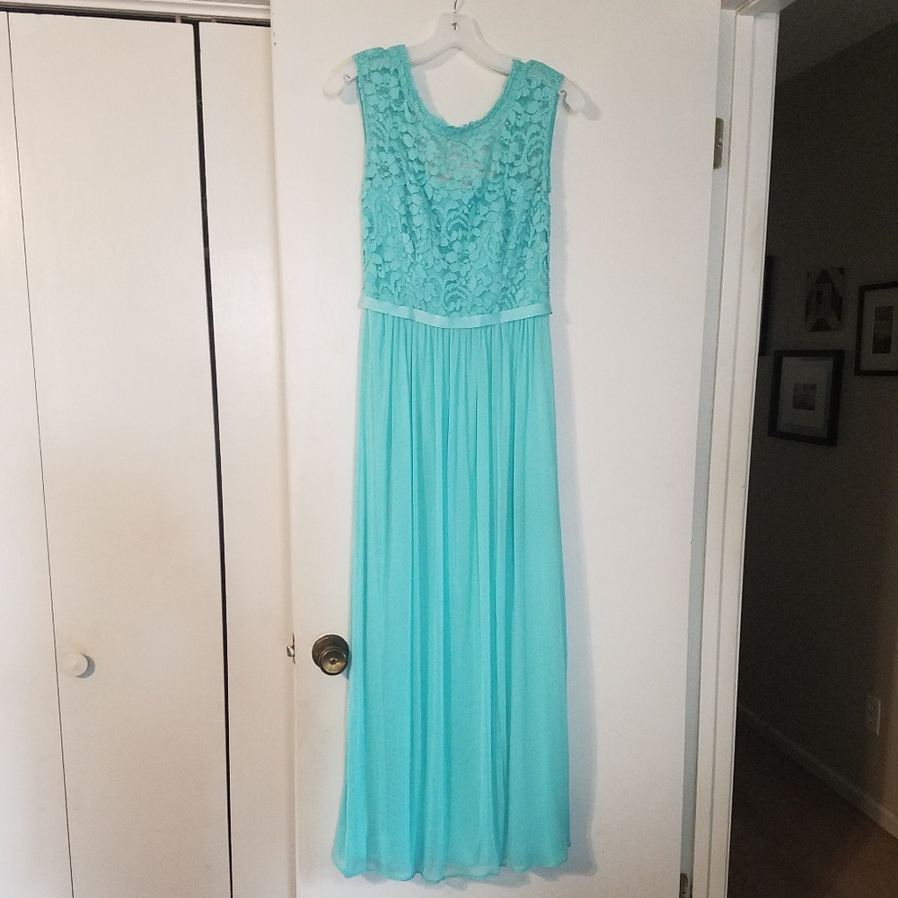 David's Bridal Bridesmaid Dress - Spa color